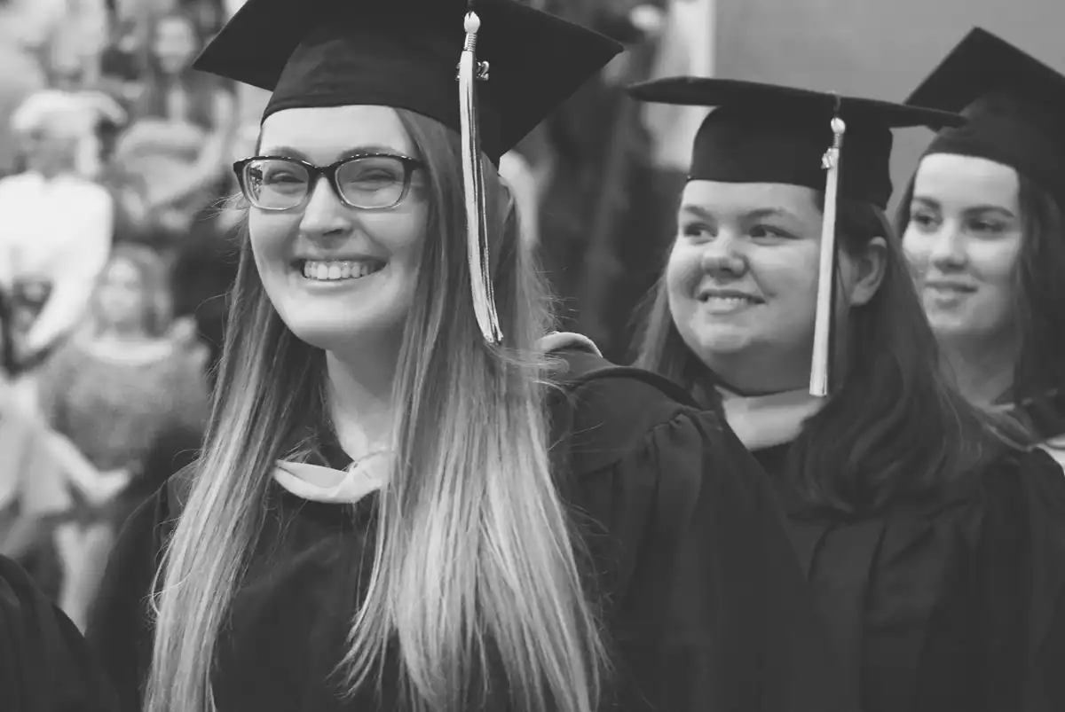 A person graduating